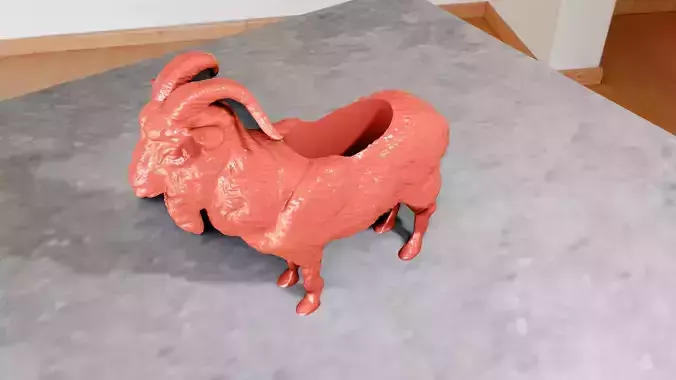 Goat planter stl flower vase 3d print file