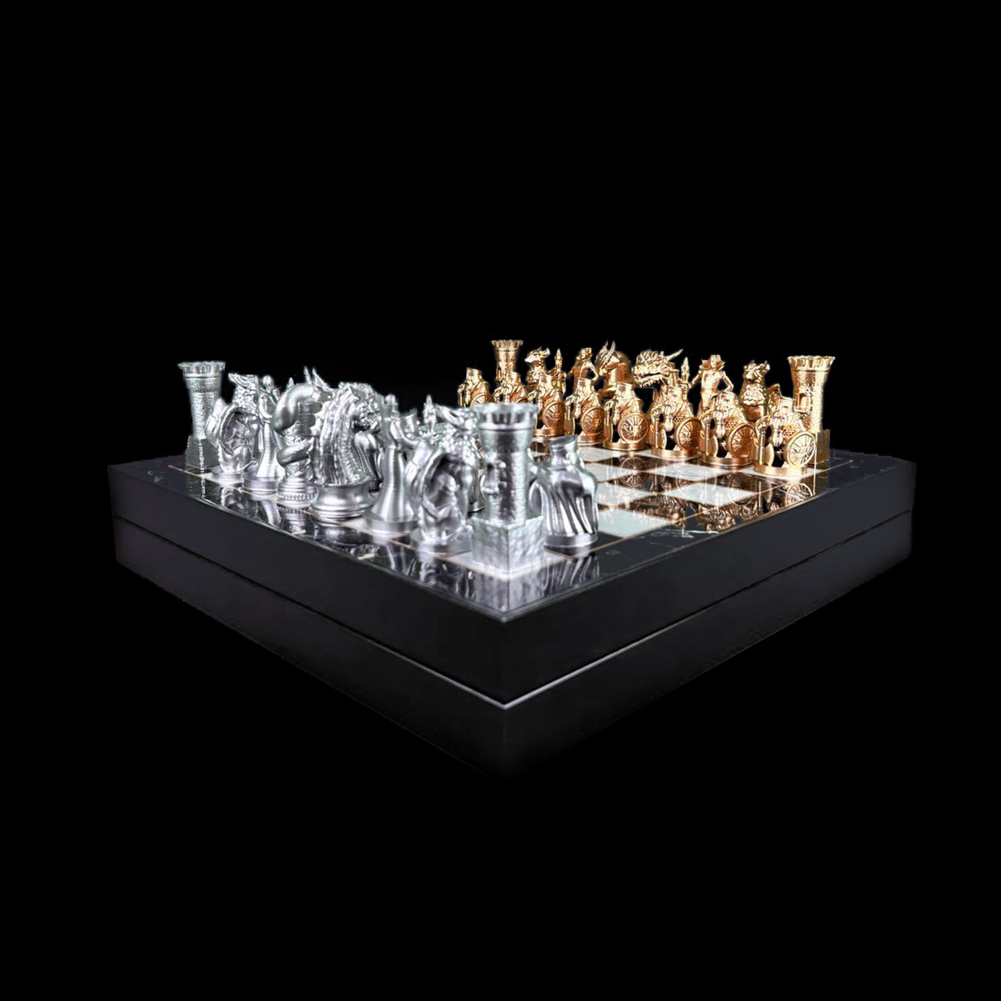 Dragon Chess Pieces 6 Different Pieces - Dragon Chess Game 3D print model_31