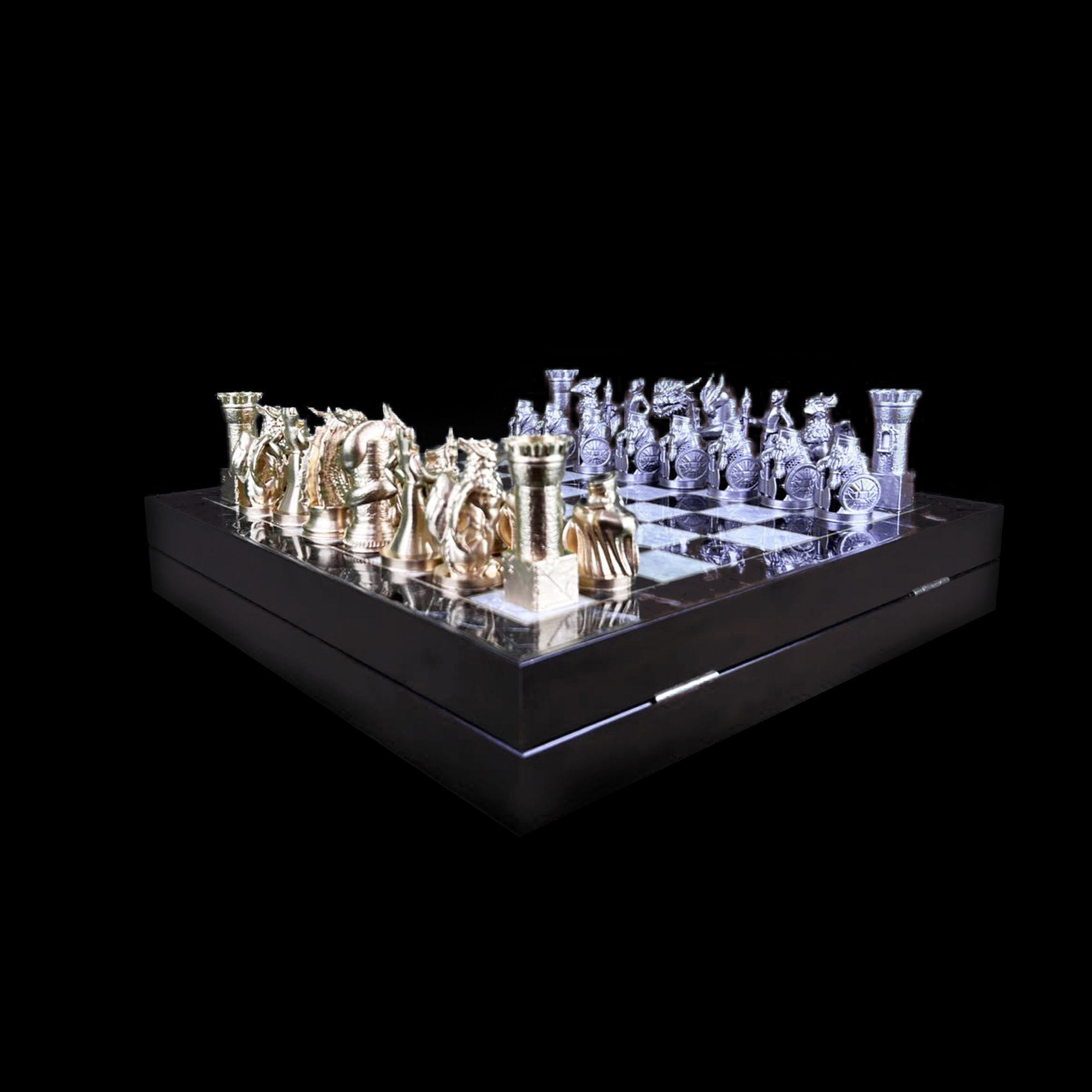 Dragon Chess Pieces 6 Different Pieces - Dragon Chess Game 3D print model_14