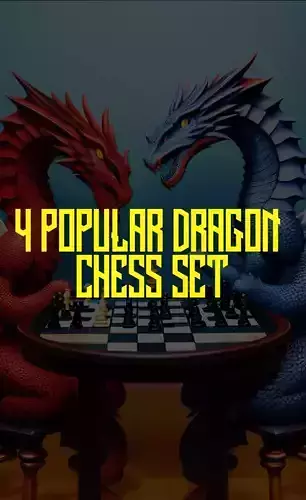 4 Dragon Full Chess Set PACK - 24 Different Design 3D print model