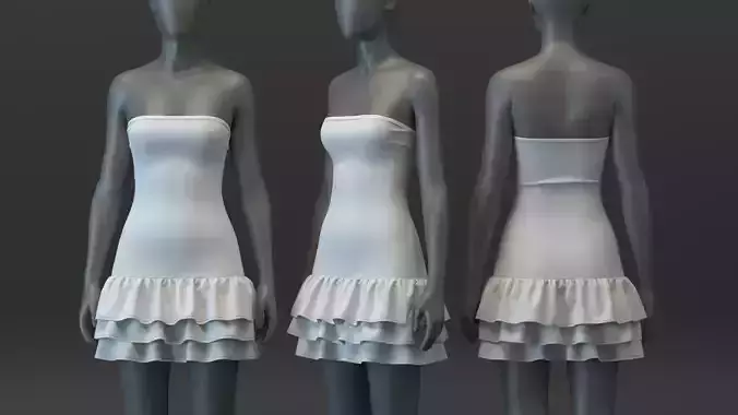 Mini Dress with Ruffles