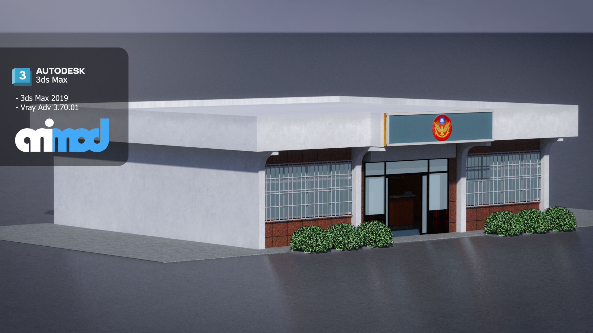 TW police office 01 3D model_1
