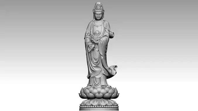 Avalokiteshvara Buddha holding favors jar