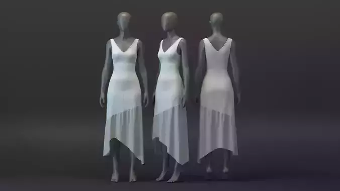 Asymmetric Midi Dress