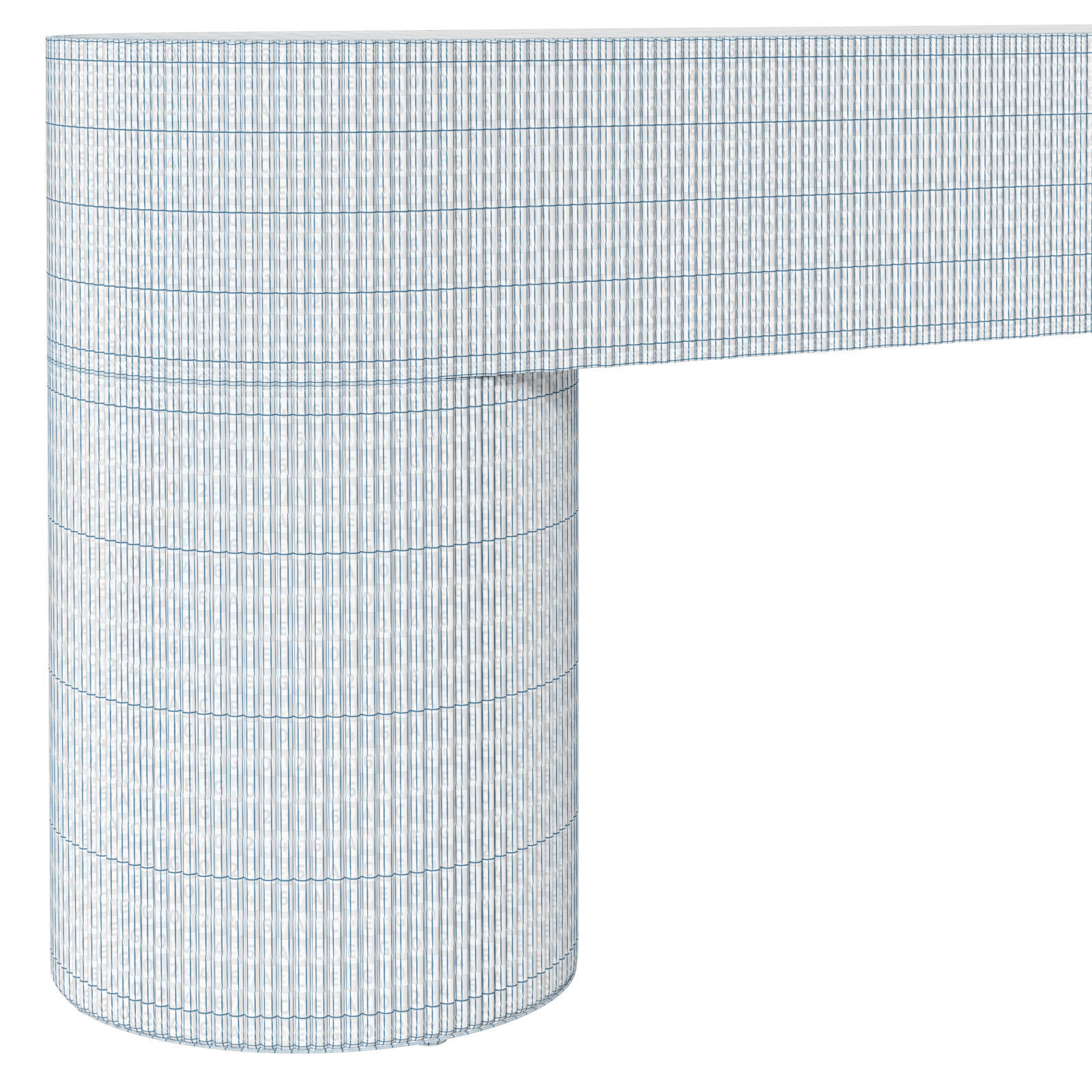 Crate and Barrel console table Kahn 3D model_8