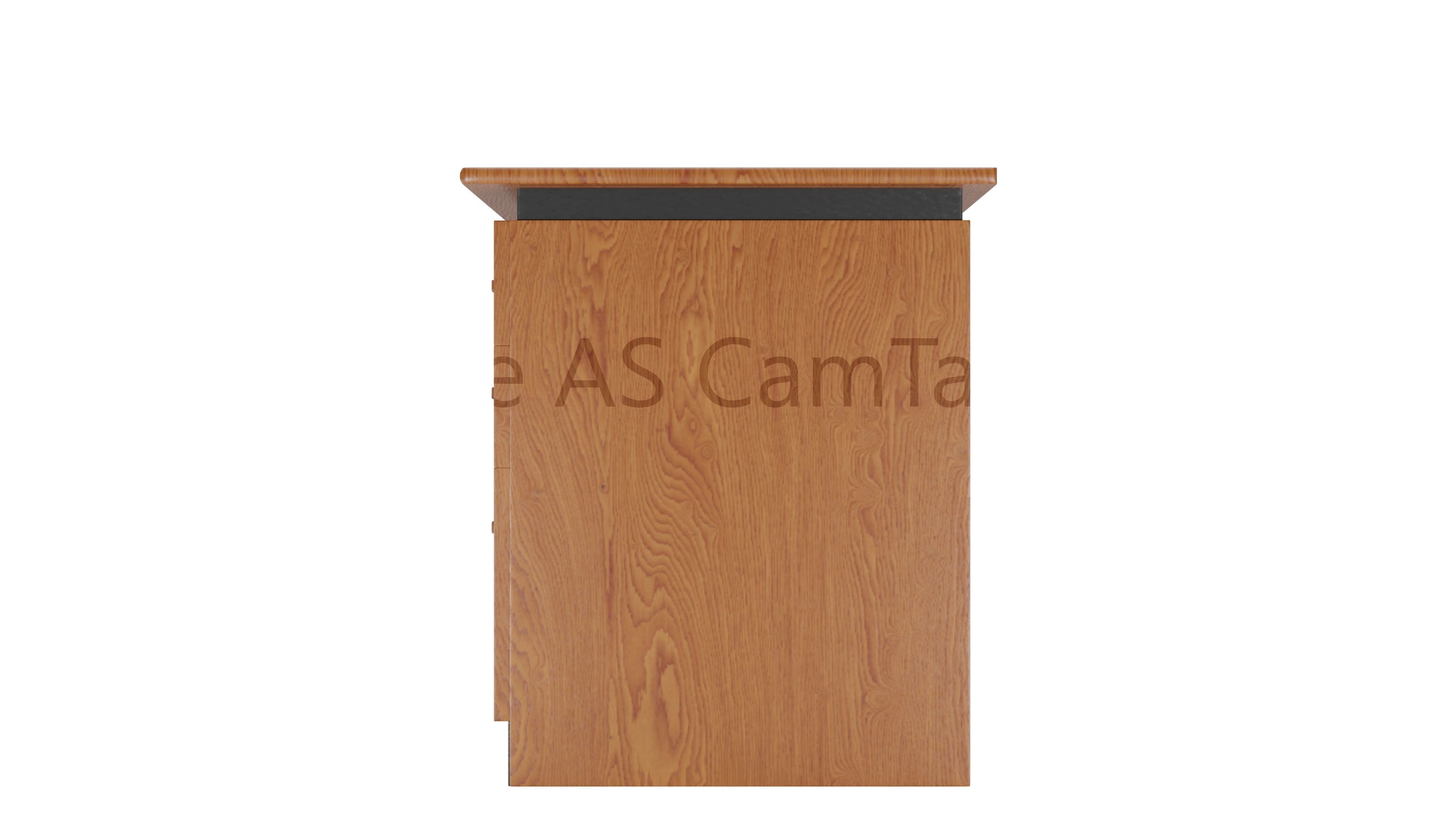 Curved Executive Desk 3D model_2