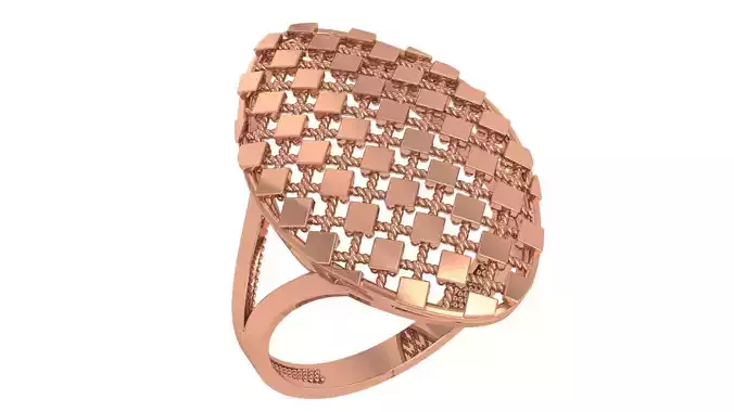 Fusion Wire Mesh Plain Gold Ring 3dm stl renders details 3D print model