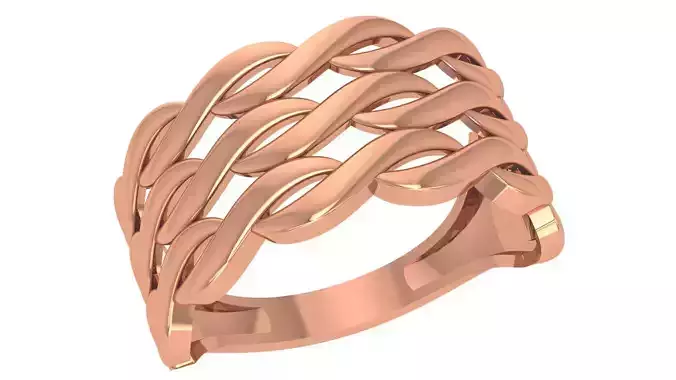Fusion Wire Mesh Plain Gold Ring 3dm stl renders details 3D print model