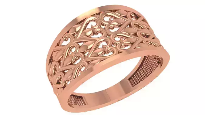 Fusion Wire Mesh  Plain Gold Ring 3dm stl renders details 3D print model Fusion Wire Mesh  Plain Gold Ring 3dm stl renders details 3D print model