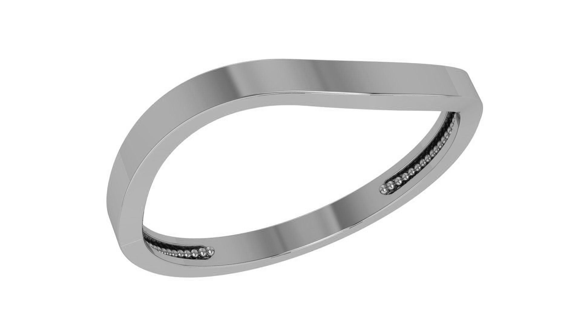 Thin Wire Plain Gold Ring 3dm stl renders details 3D print model_2