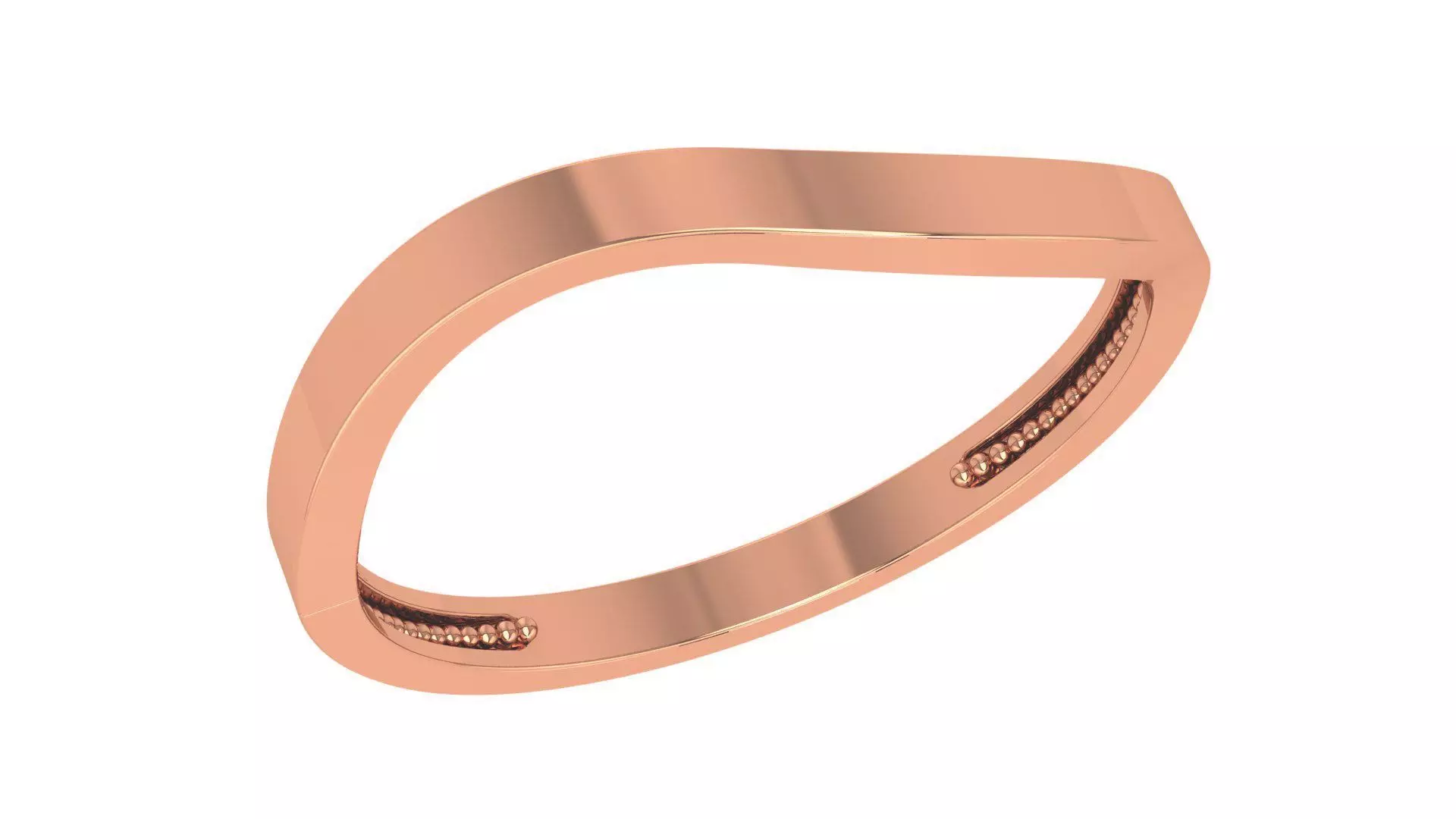 Thin Wire Plain Gold Ring 3dm stl renders details 3D print model_0