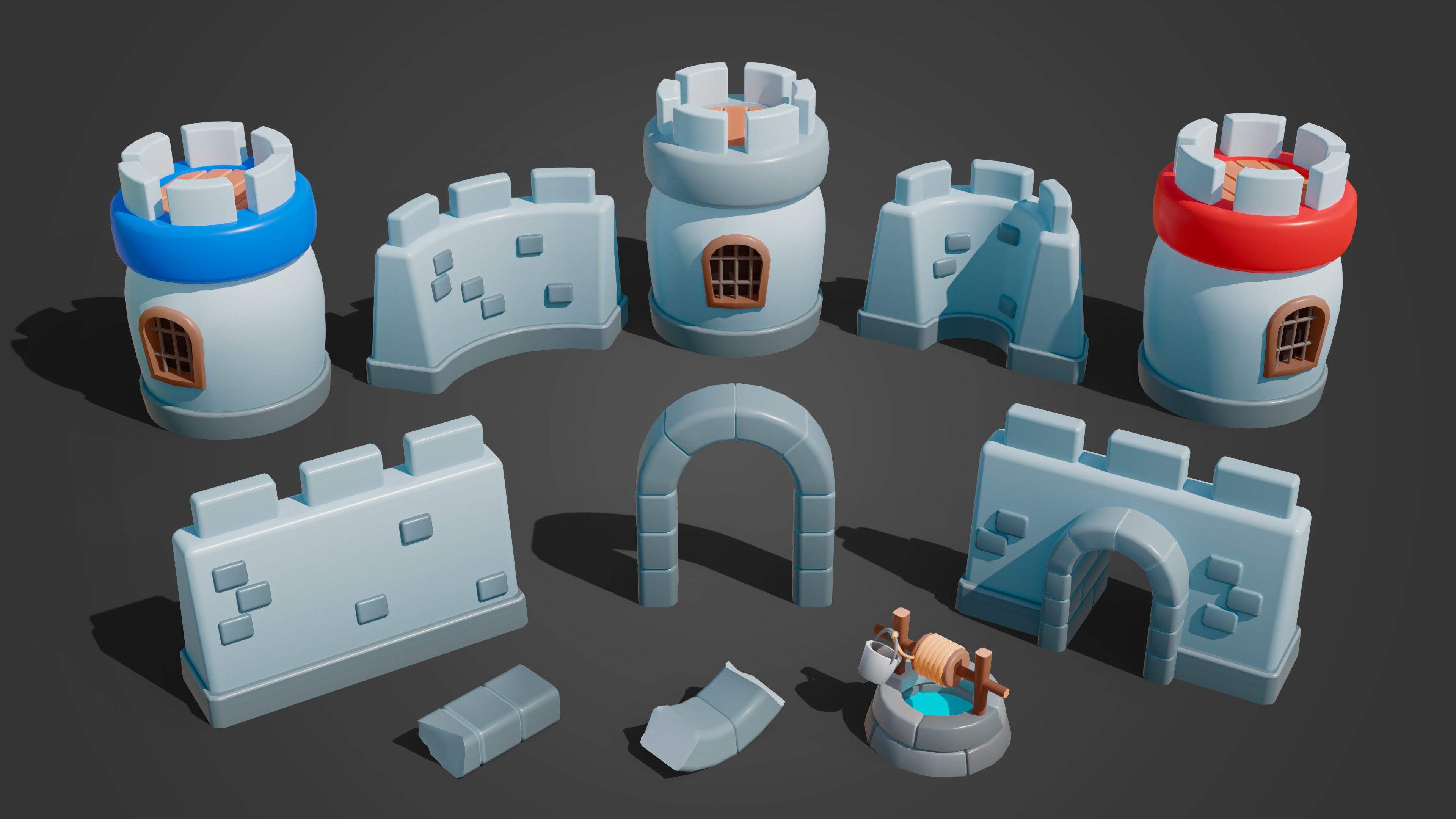 Kingdom Low-poly 3D model_18