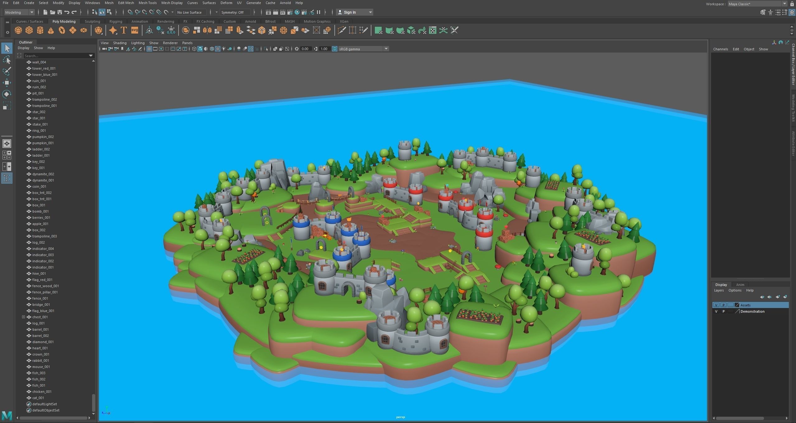 Kingdom Low-poly 3D model_24