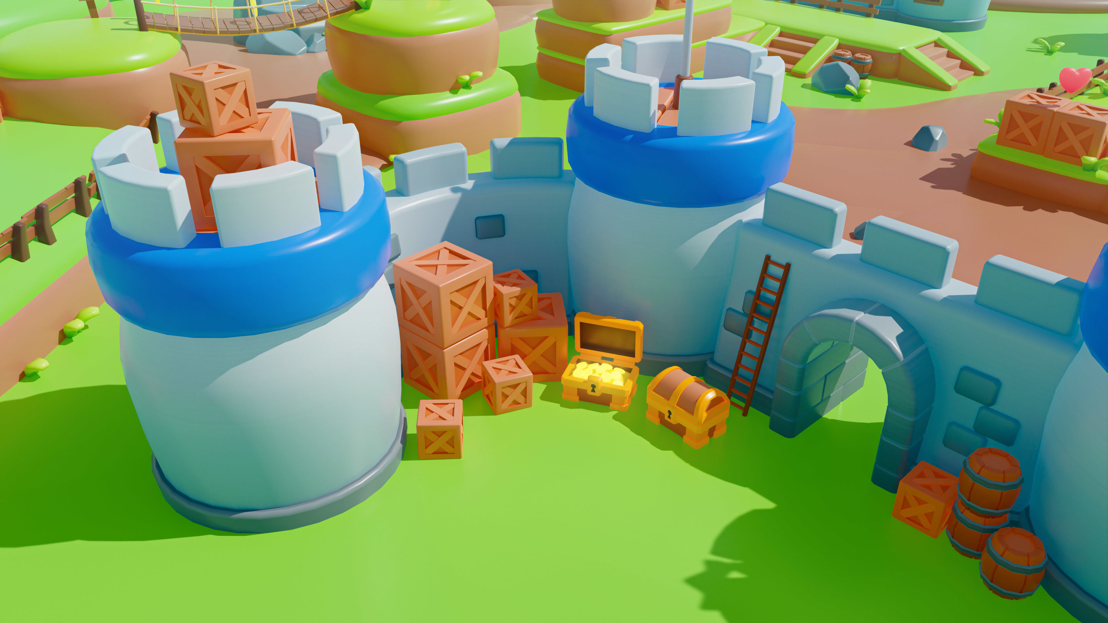 Kingdom Low-poly 3D model_8