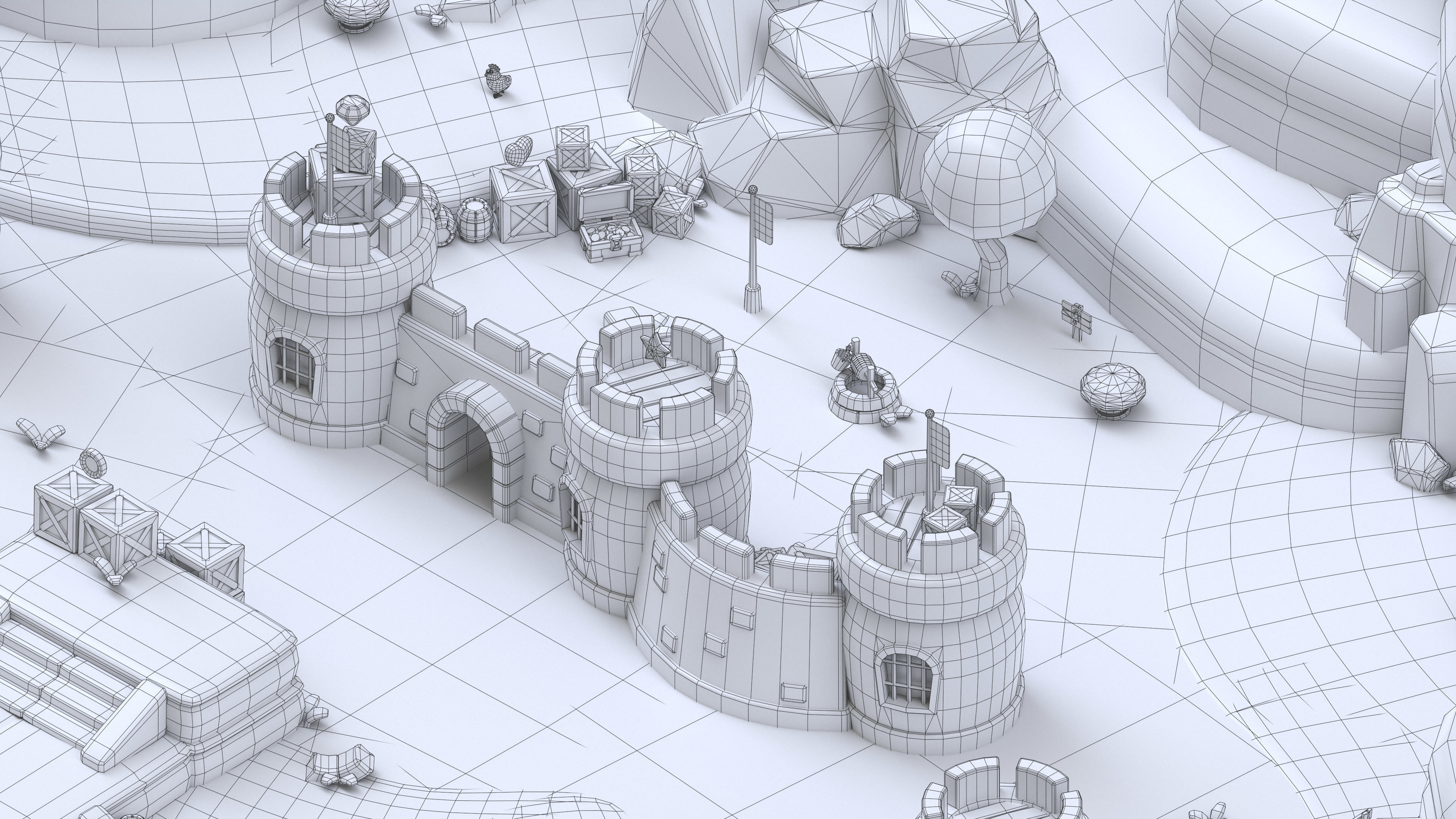 Kingdom Low-poly 3D model_22