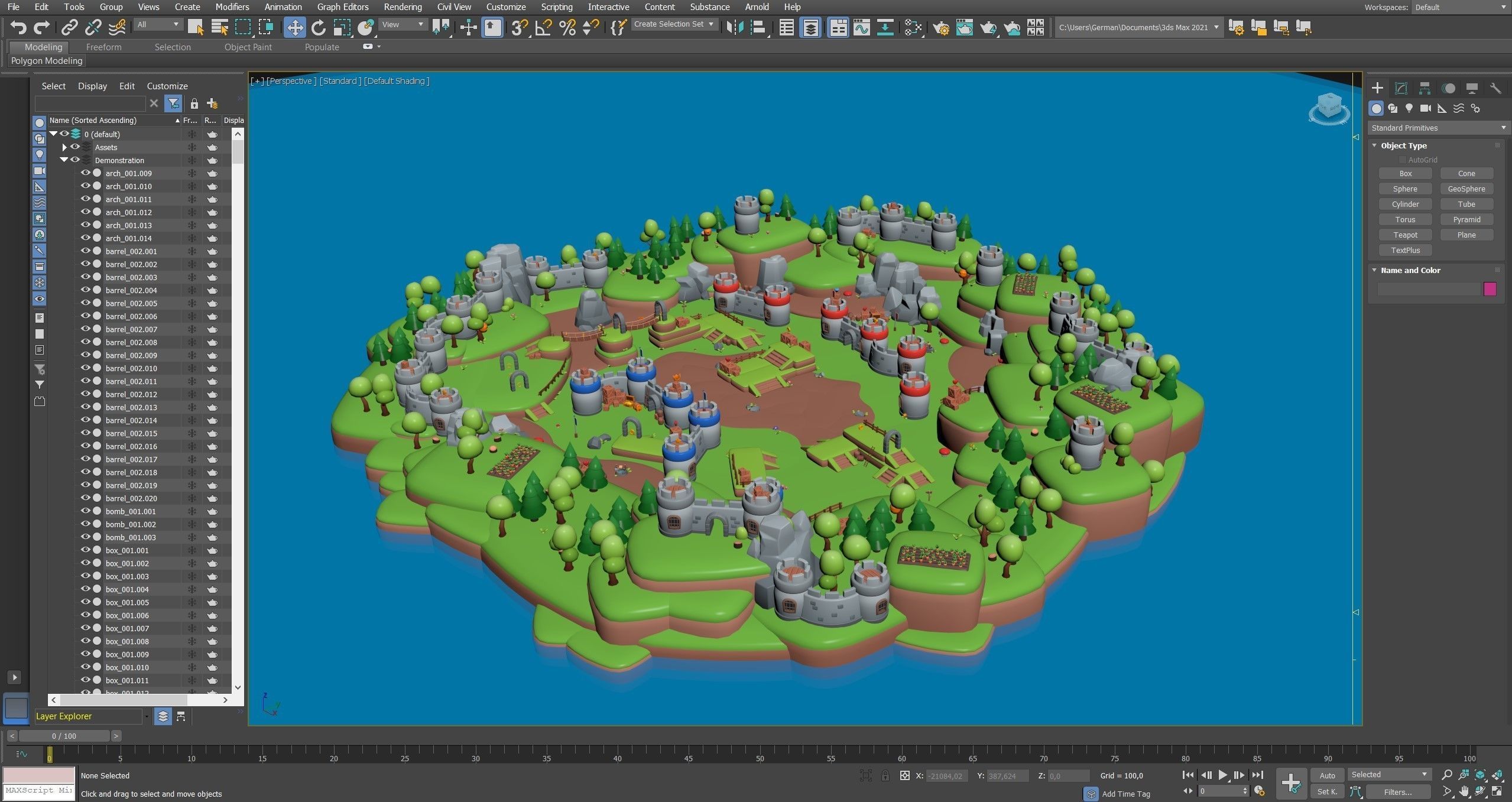 Kingdom Low-poly 3D model_26