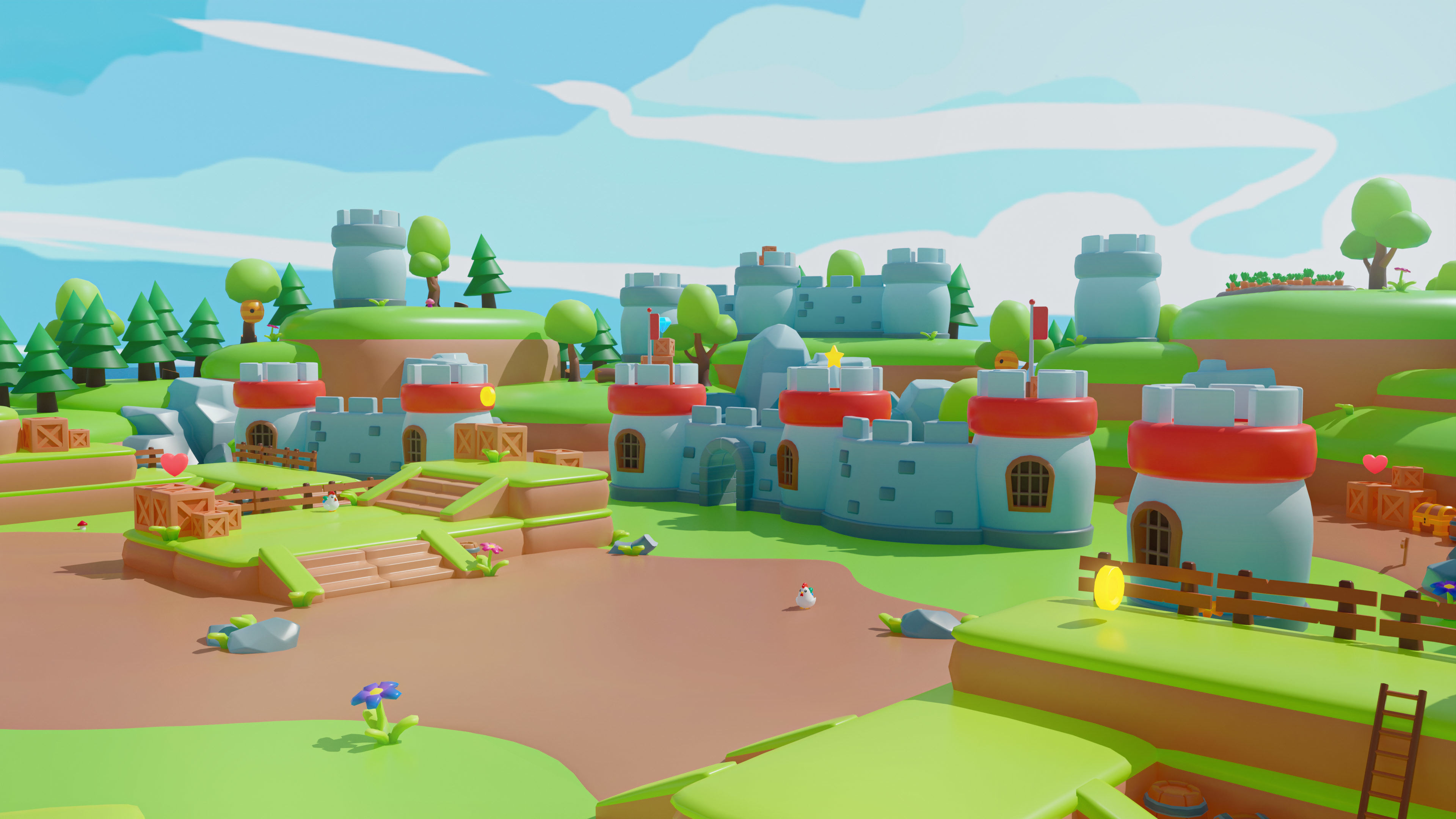 Kingdom Low-poly 3D model_7
