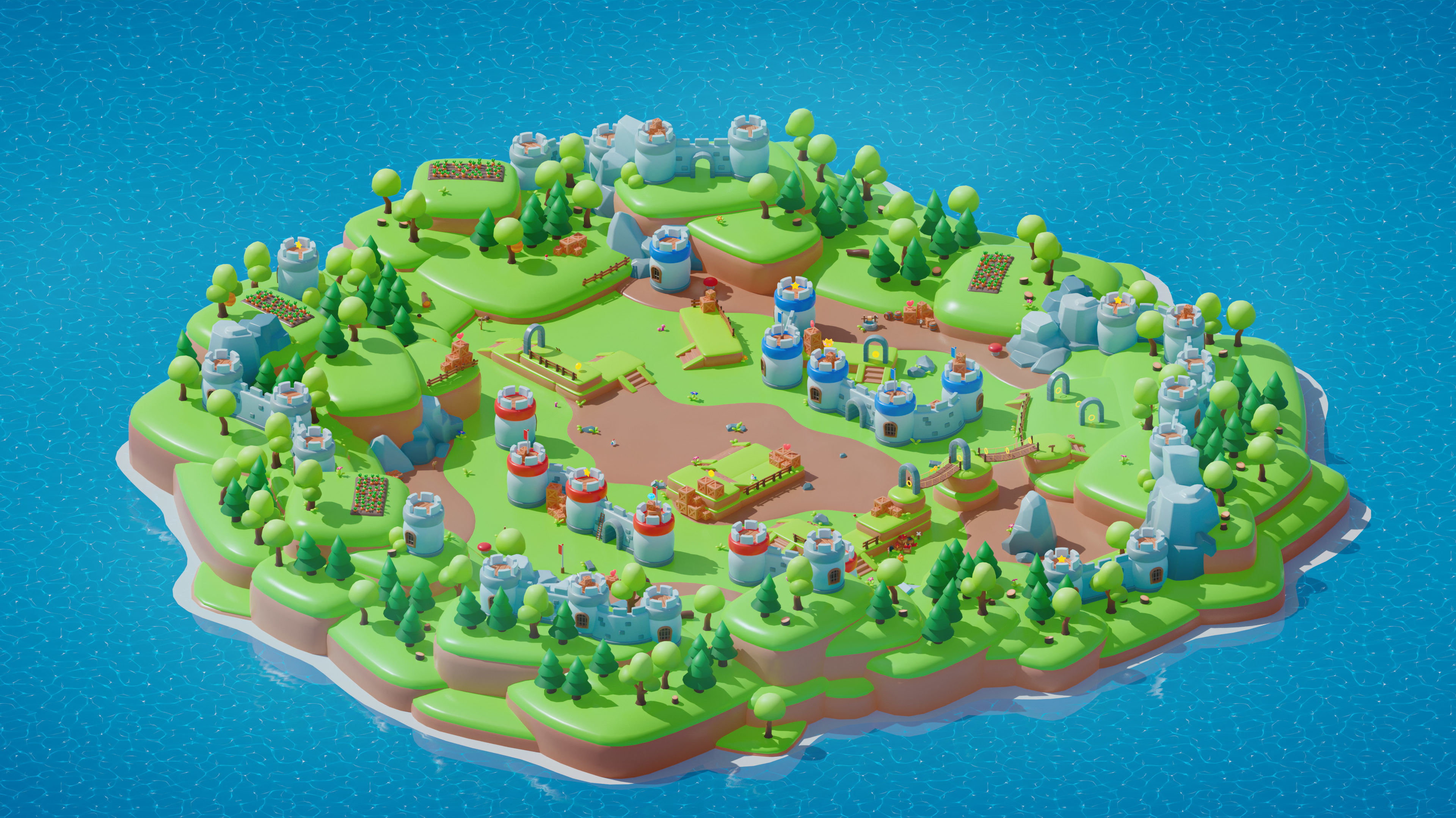 Kingdom Low-poly 3D model_15