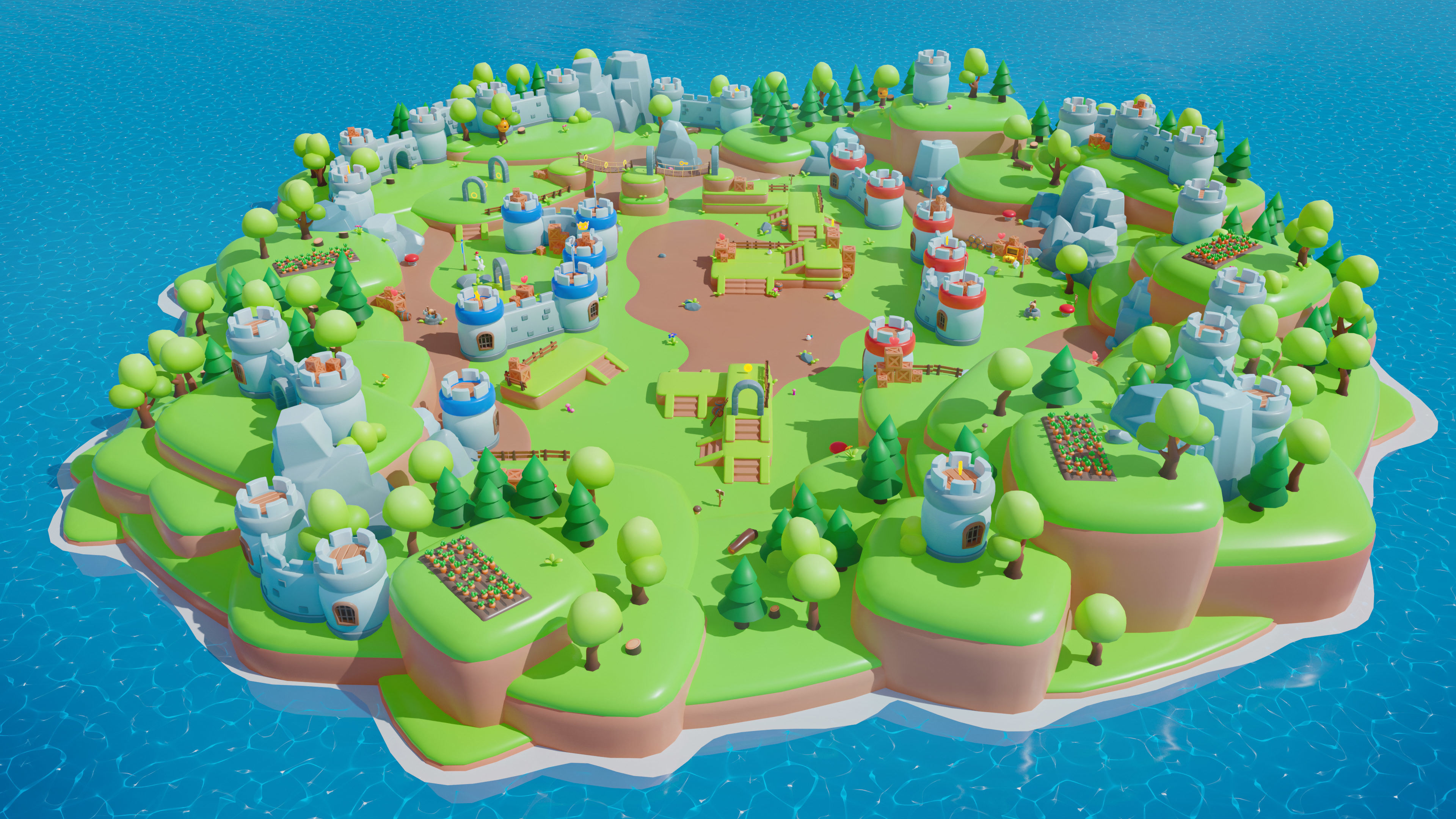 Kingdom Low-poly 3D model_11