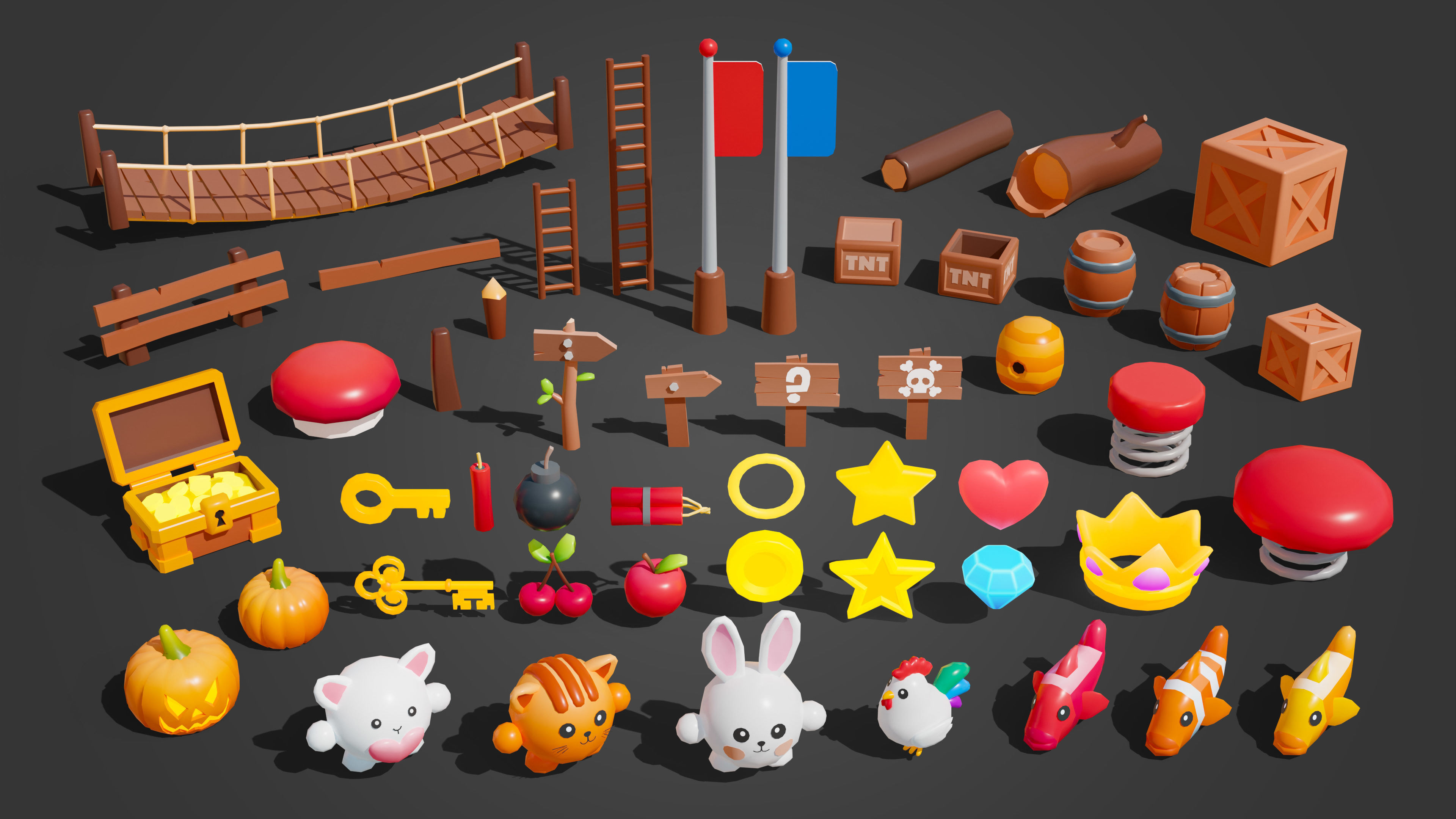 Kingdom Low-poly 3D model_16