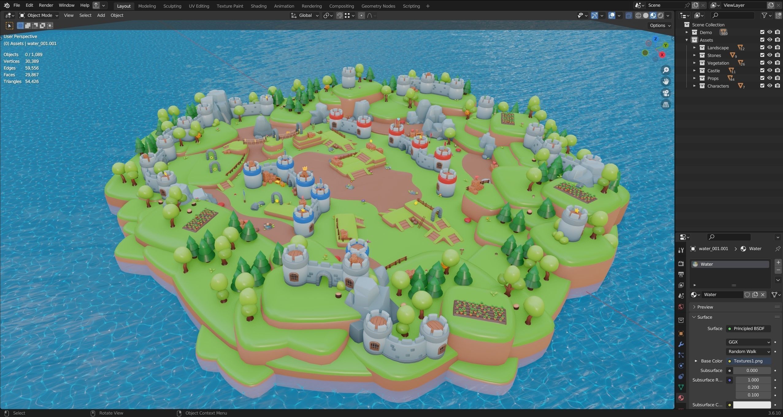 Kingdom Low-poly 3D model_23