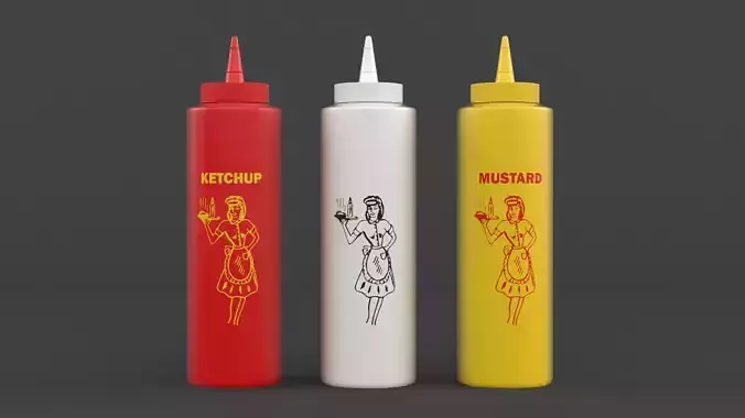 Ketchup Bottle 3D model