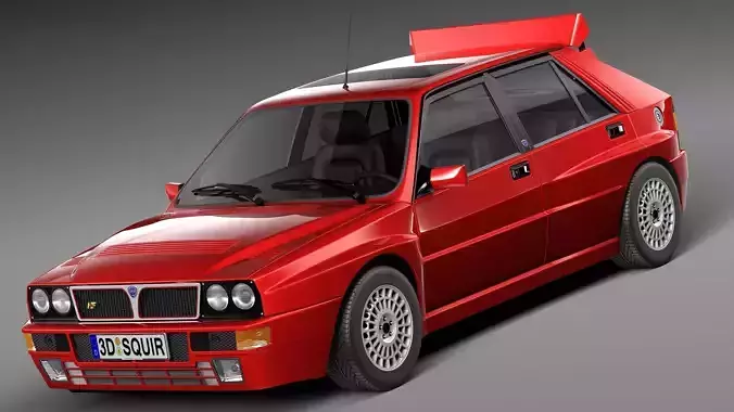 Lancia Delta HF Integrale Stock 3D model