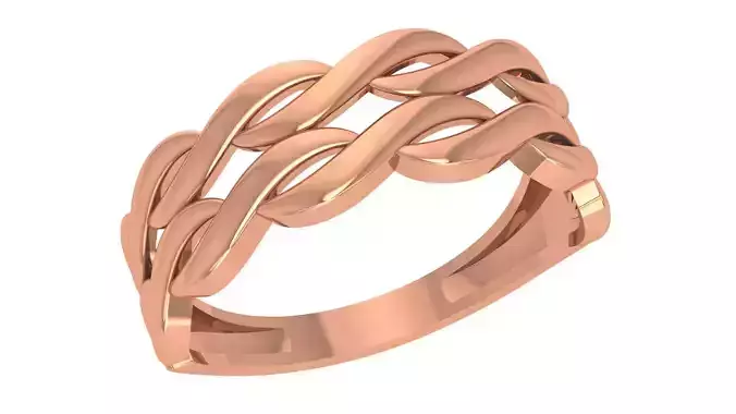 Wire Mesh Plain Gold Ring 3dm stl renders details