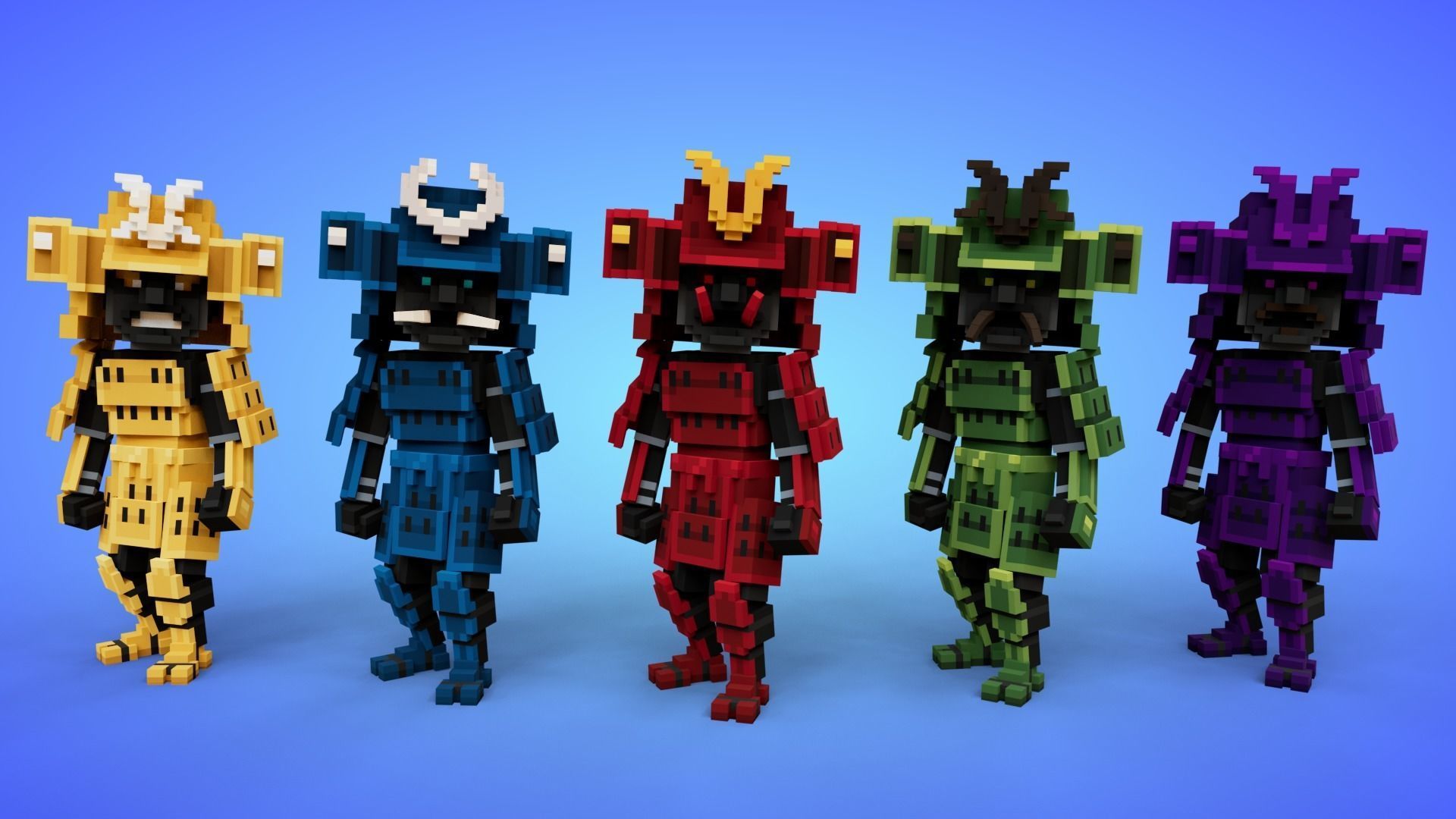 Voxel Characters Pack - Low Poly 3D Art Low-poly 3D model_2