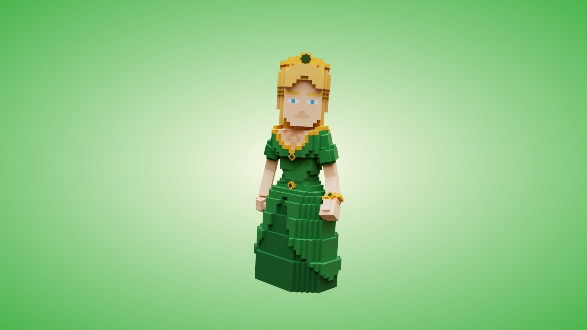 Voxel Characters Pack - Low Poly 3D Art Low-poly 3D model_32
