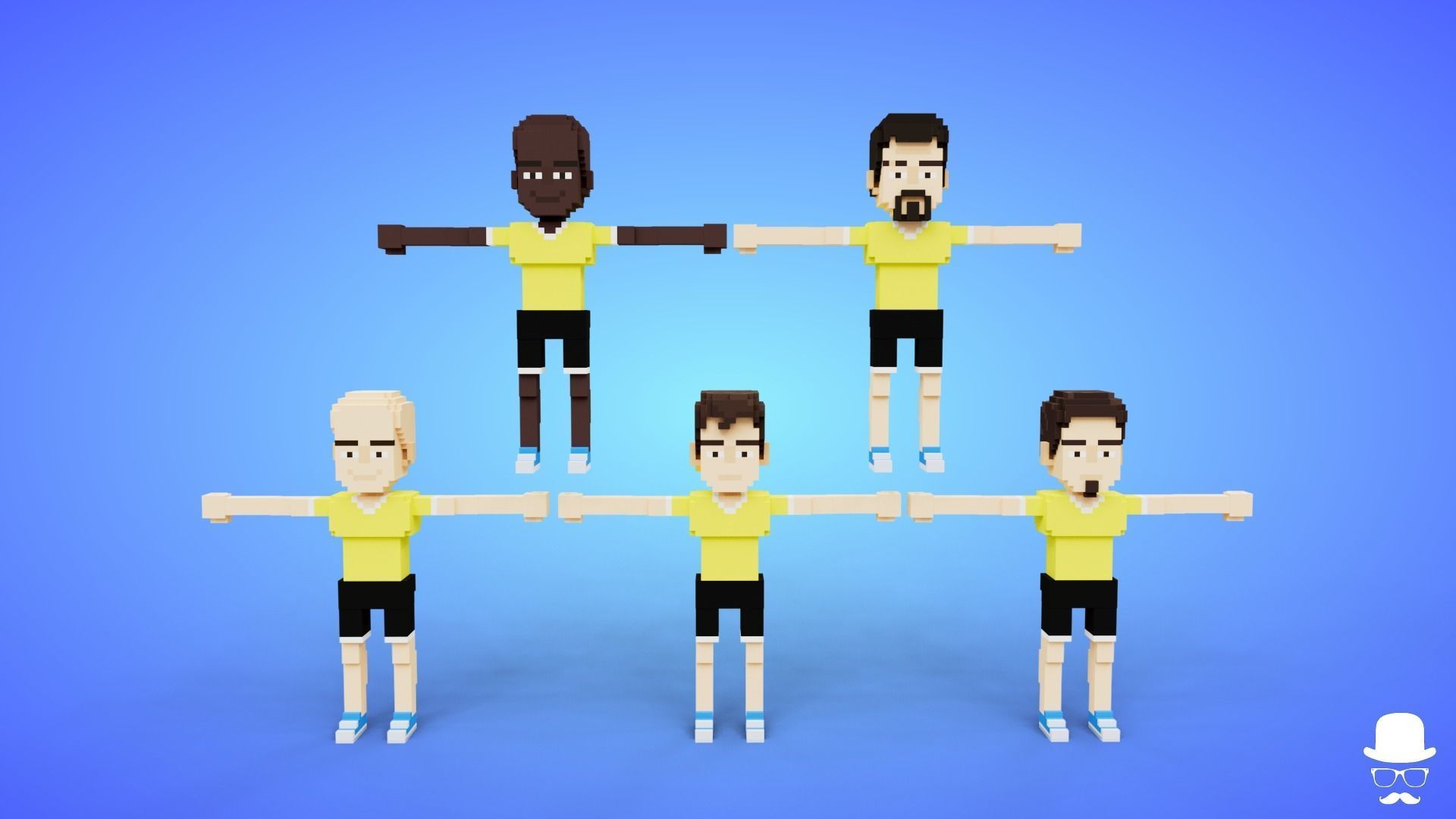 Voxel Characters Pack - Low Poly 3D Art Low-poly 3D model_33