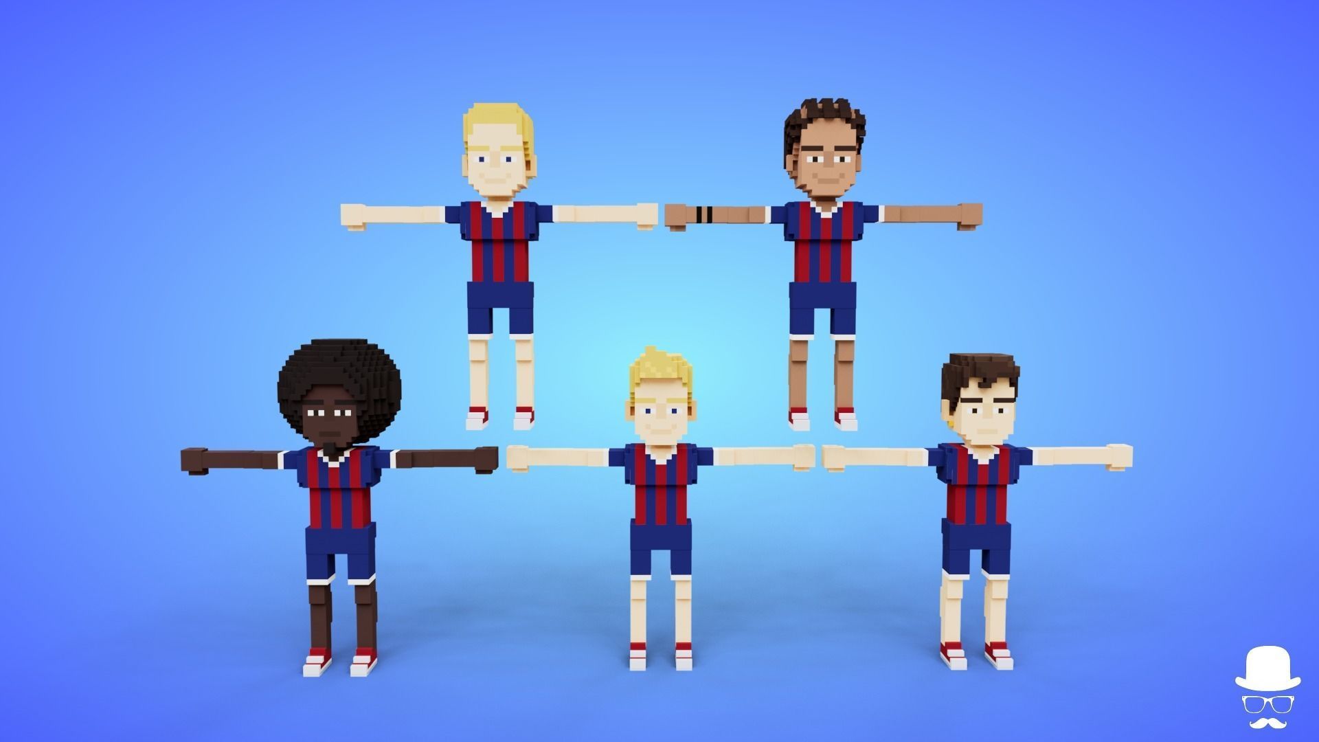 Voxel Characters Pack - Low Poly 3D Art Low-poly 3D model_34