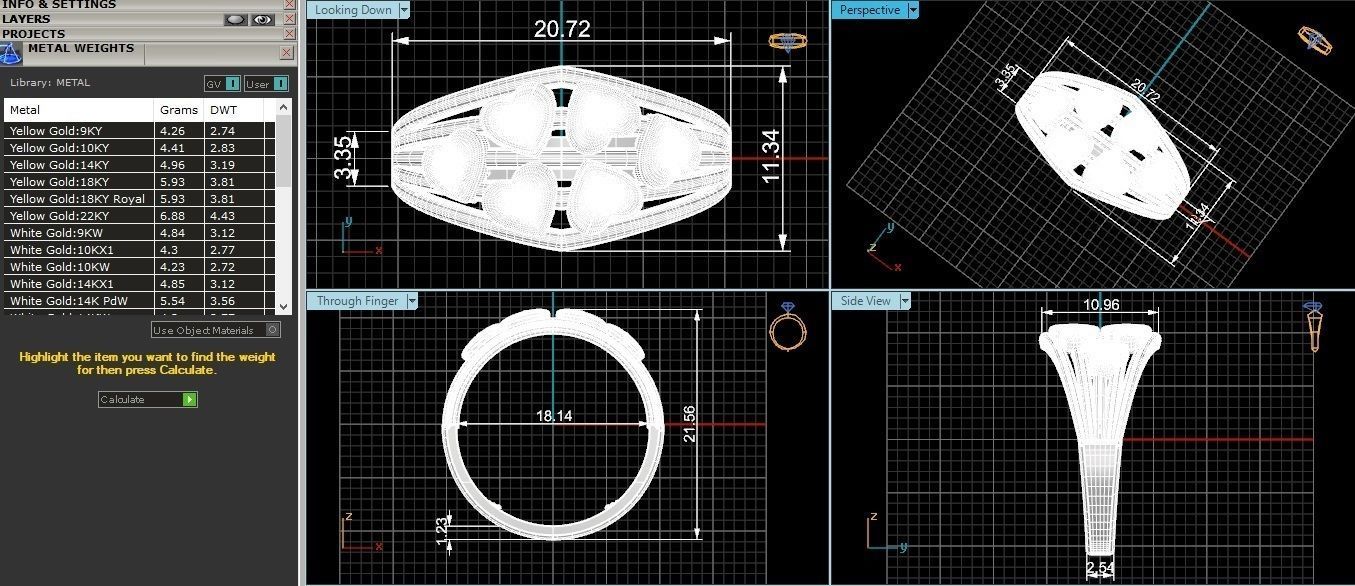 Hear Love on Wire Plain Gold Ring 3dm stl renders details 3D print model_3