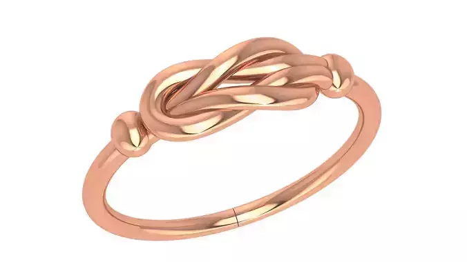 Wire Mesh Knot Plain Gold Ring 3dm stl renders details 3D print model