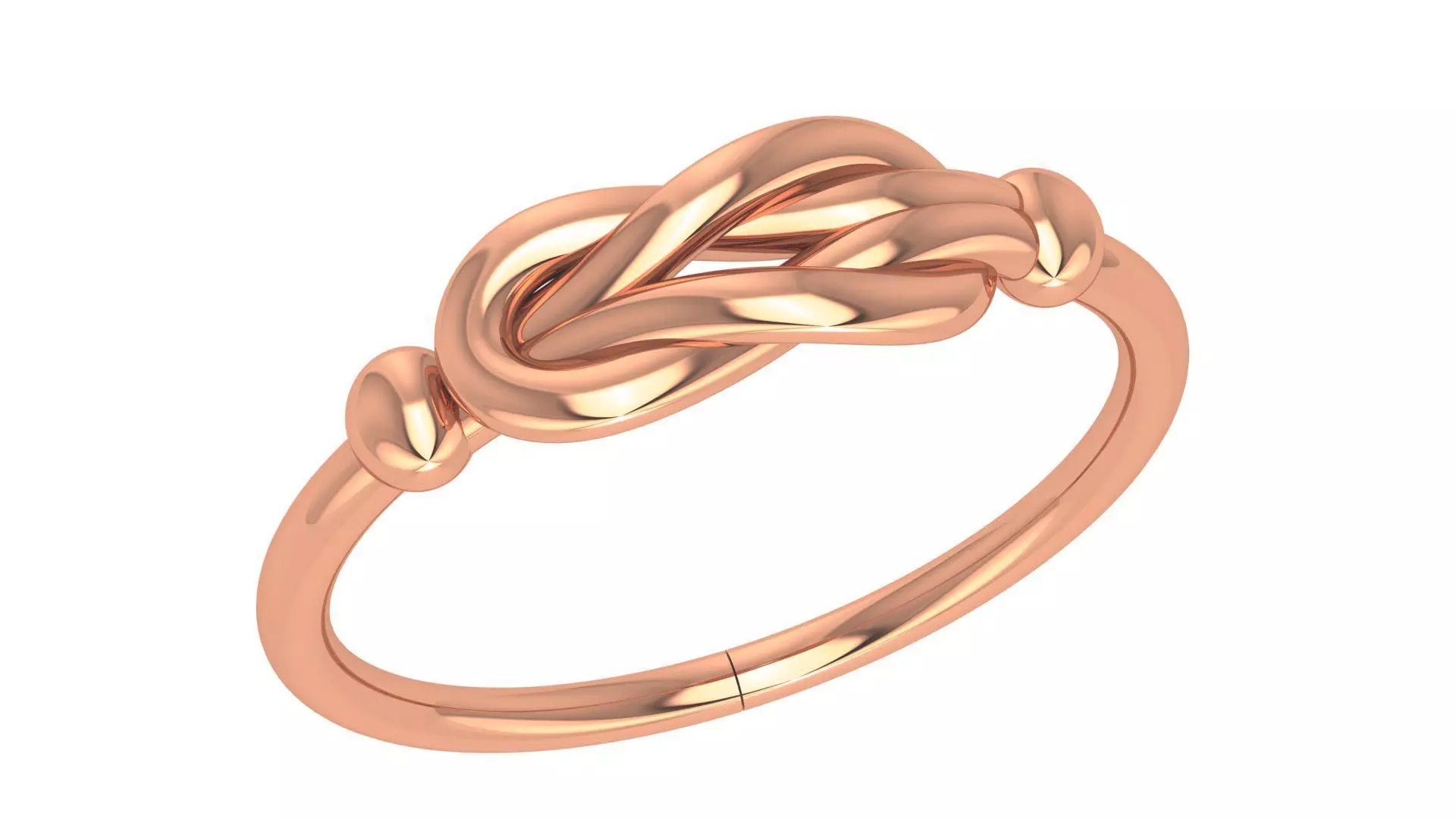 Wire Mesh Knot Plain Gold Ring 3dm stl renders details 3D print model_0