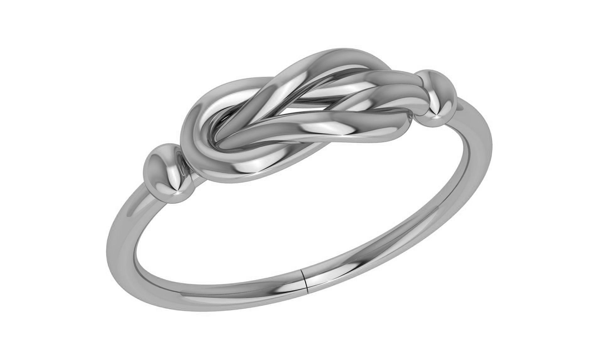 Wire Mesh Knot Plain Gold Ring 3dm stl renders details 3D print model_2