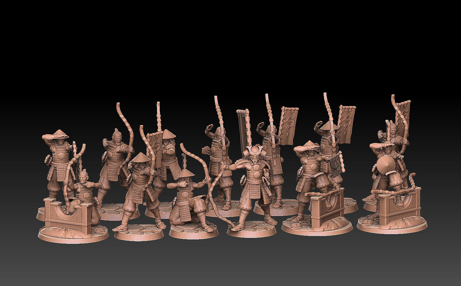 Ashigaru Archer Regiment 3D print model_7