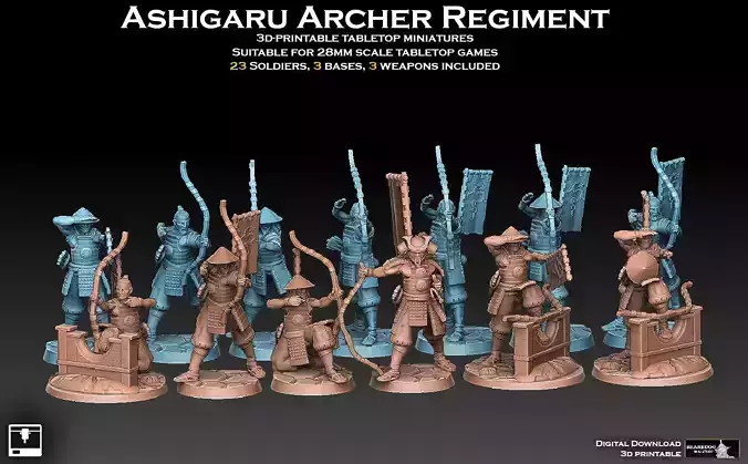 Ashigaru Archer Regiment 3D print model