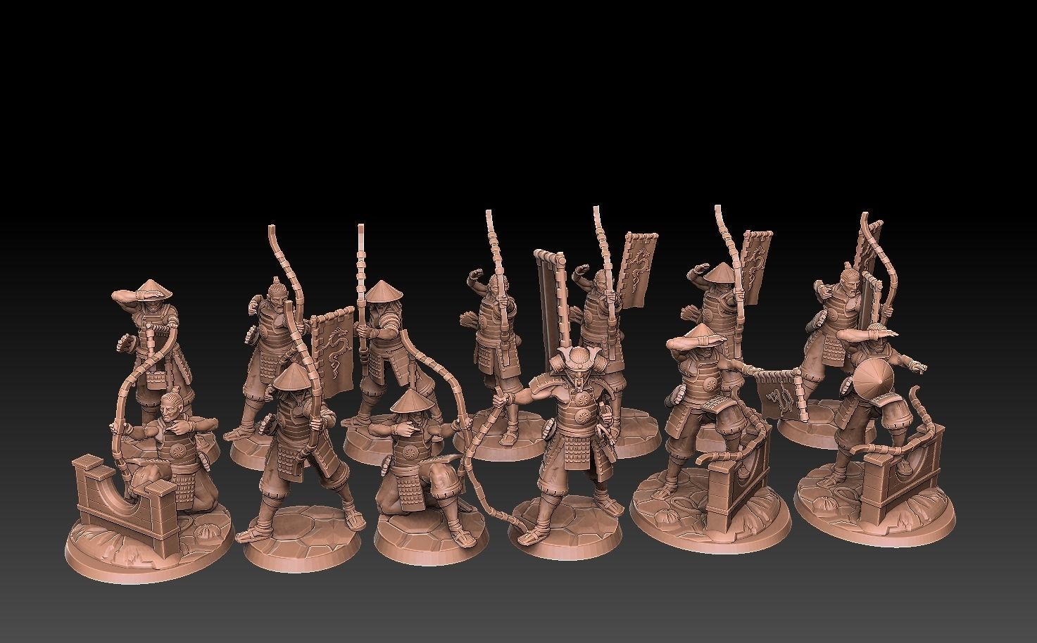 Ashigaru Archer Regiment 3D print model_9