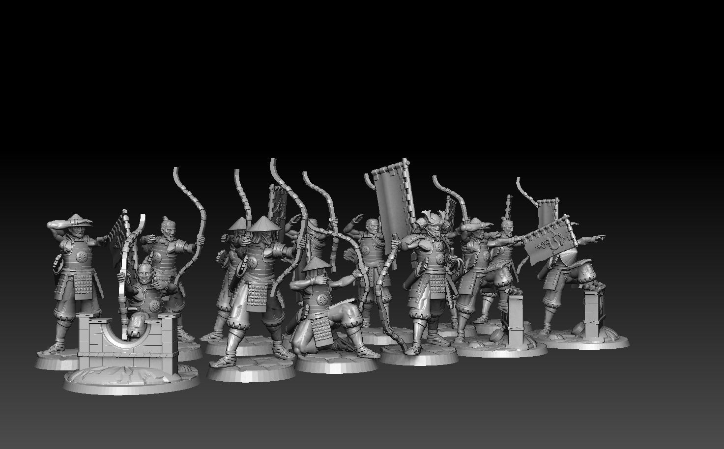 Ashigaru Archer Regiment 3D print model_11