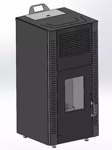 Pellet stove 3D model