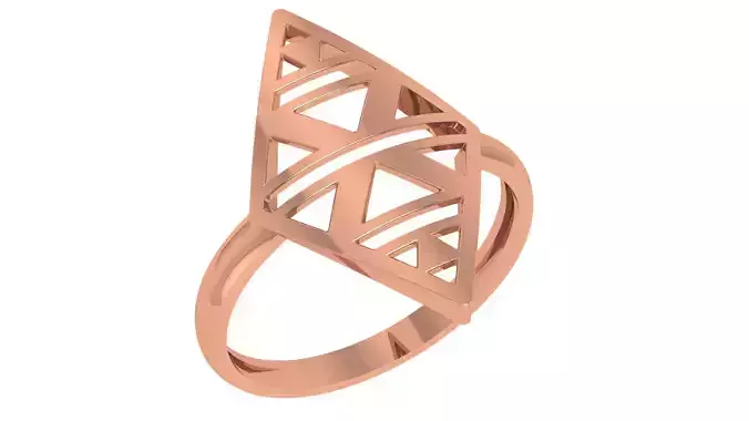 Wire Plain Gold Ring 3dm stl renders details
