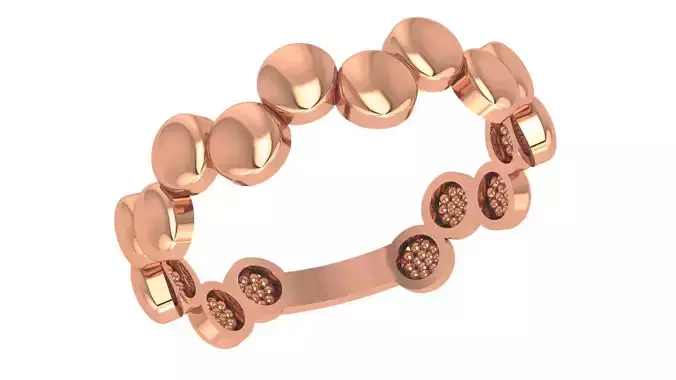 Beads Plain Gold Ring 3dm stl renders details 3D print model