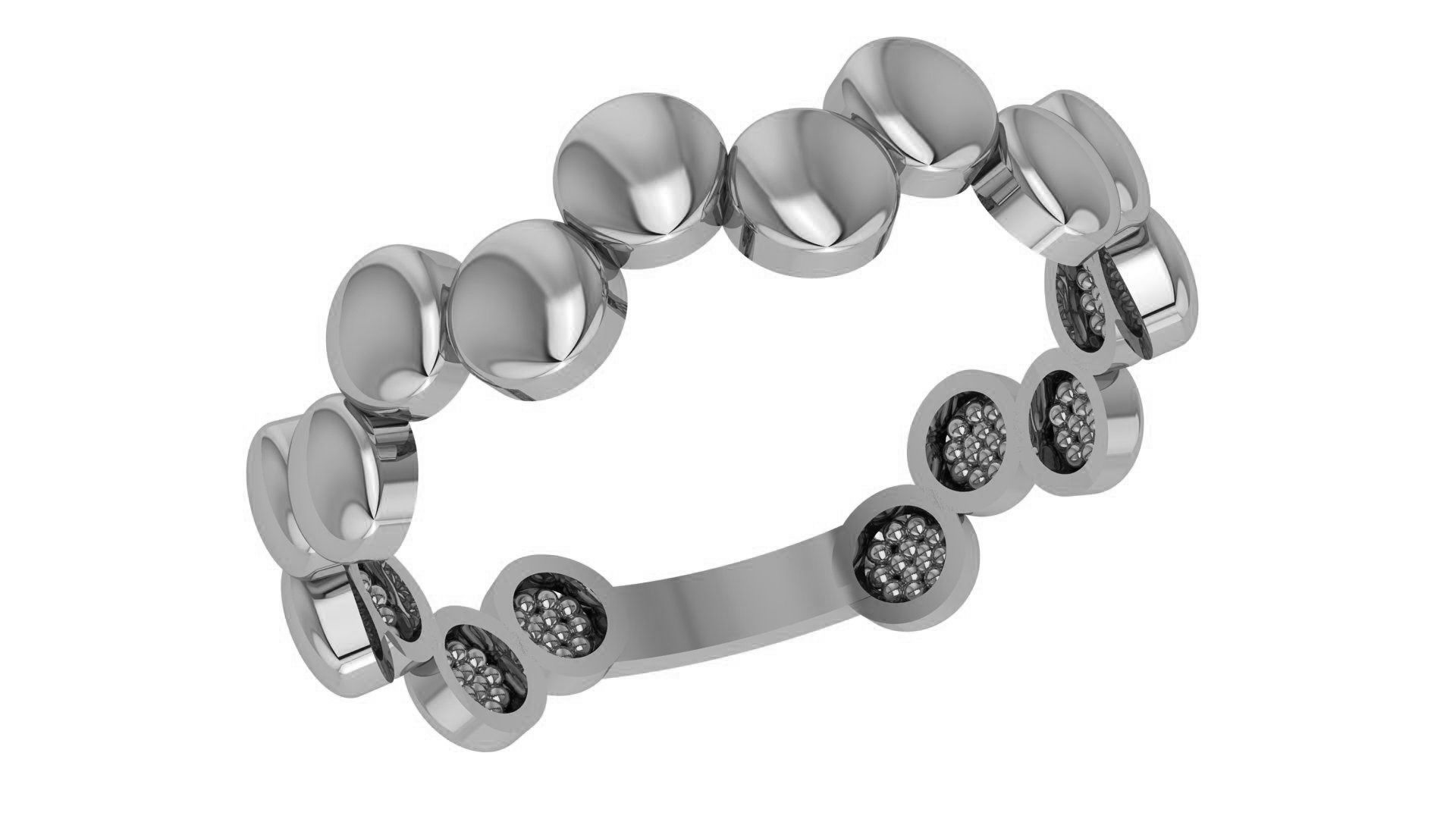 Beads Plain Gold Ring 3dm stl renders details 3D print model_2