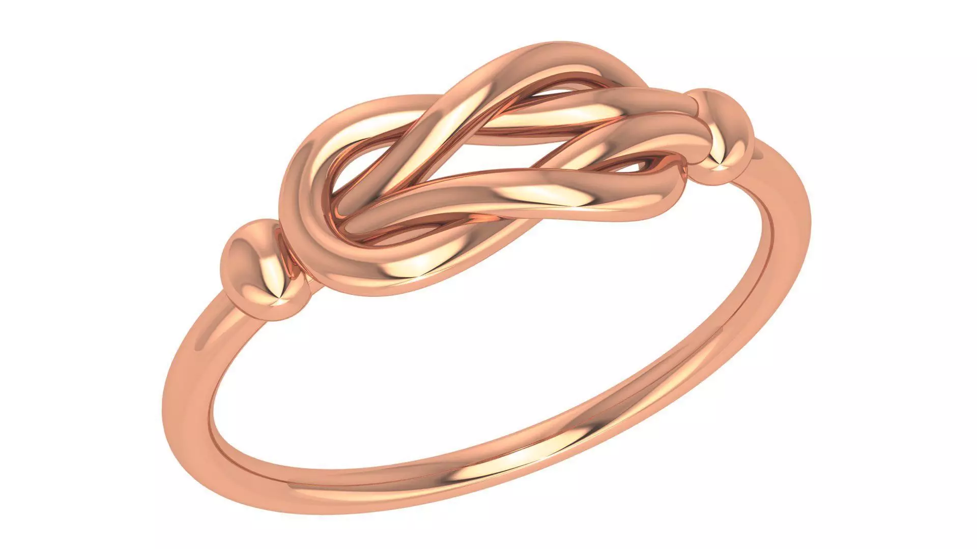 Wire Knot Plain Gold Ring 3dm stl renders details 3D print model_0