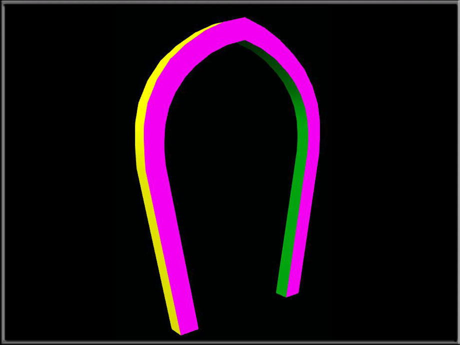 Pointed Horseshe Arch Low-poly 3D model_3