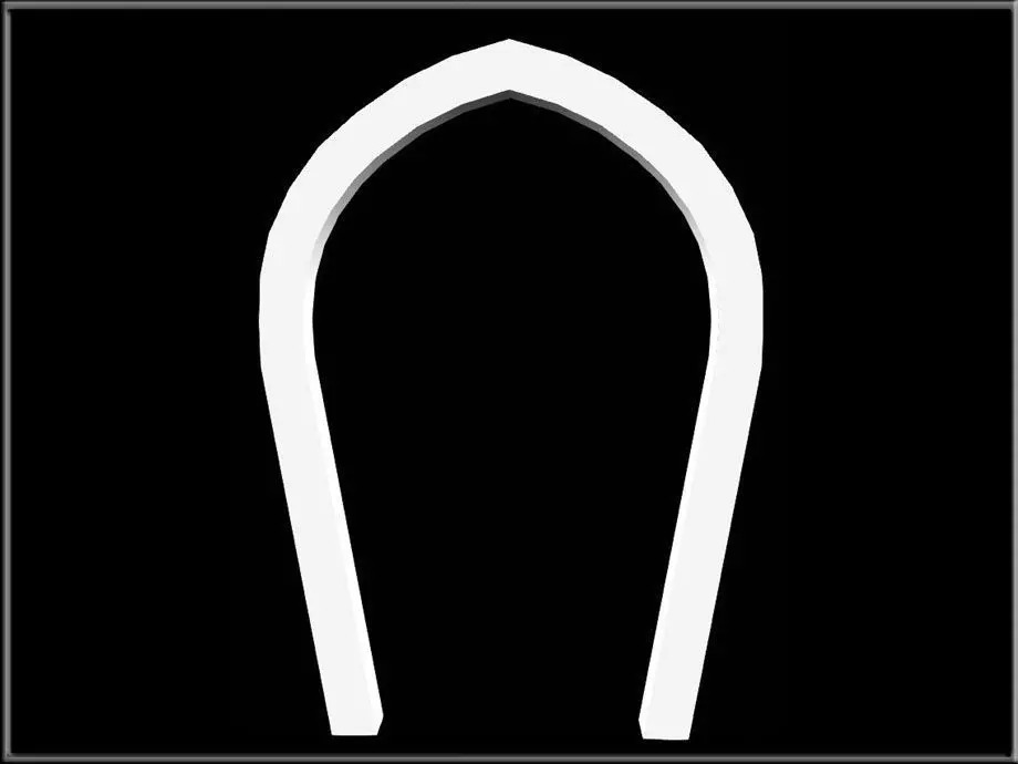 Pointed Horseshe Arch Low-poly 3D model_0