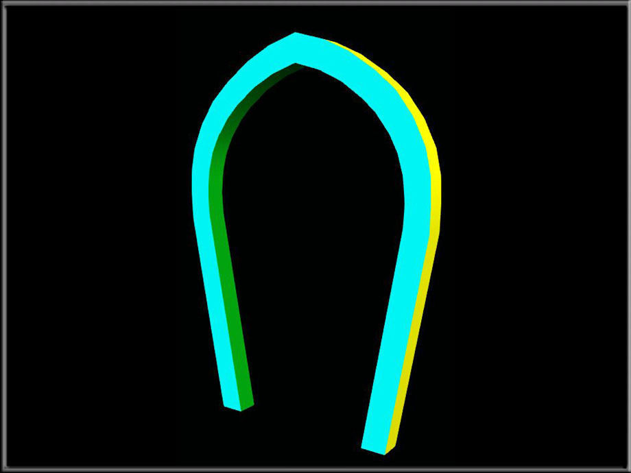 Pointed Horseshe Arch Low-poly 3D model_2