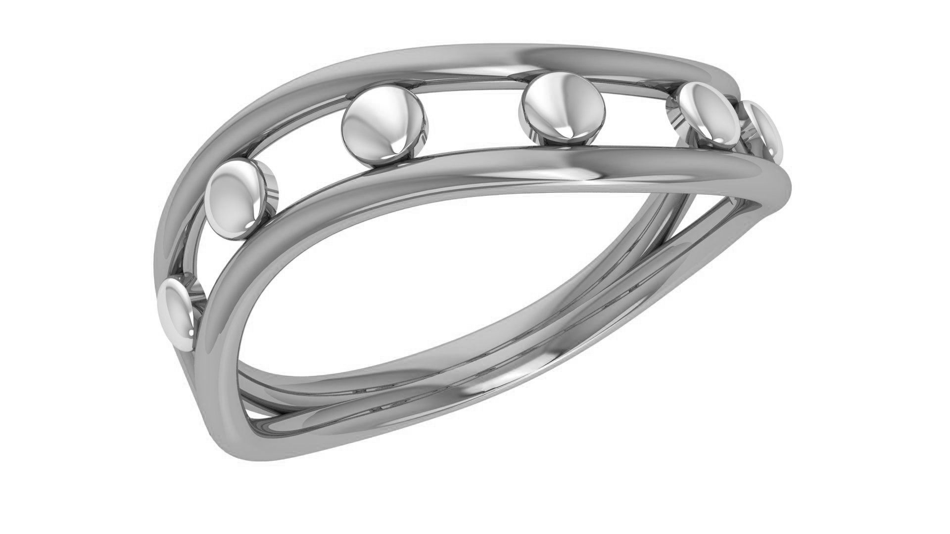 Fusion Wire Mesh Plain Gold Ring 3dm stl renders details 3D print model_2