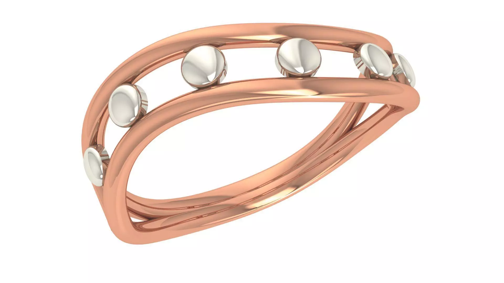 Fusion Wire Mesh Plain Gold Ring 3dm stl renders details 3D print model_0